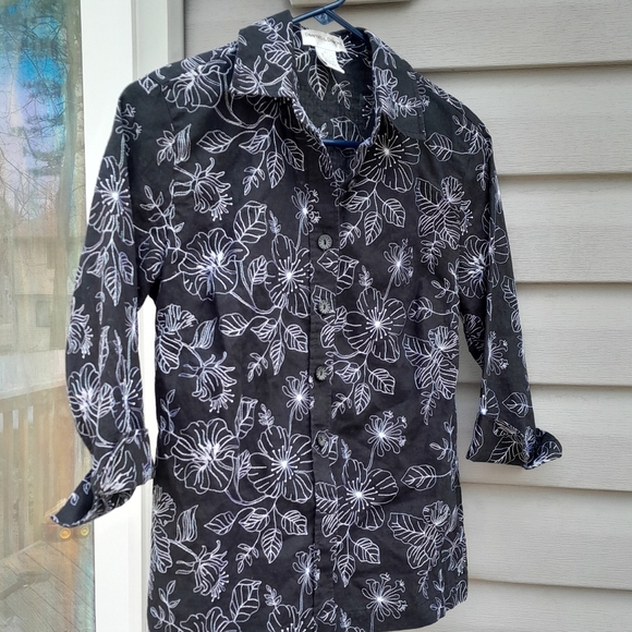 Draper's & Damon's Floral Button-Up Shirt Size SP - Picture 1 of 6